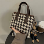 Fashion Houndstooth Shoulder Bags Portable Checkerboard Handbags All-match Messenger Bag Women Totes - Image 4