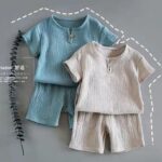 Boy And Girl Baby Short-sleeved Summer Suit - Image 2
