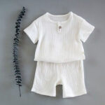 Boy And Girl Baby Short-sleeved Summer Suit - Image 6