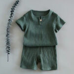 Boy And Girl Baby Short-sleeved Summer Suit - Image 3