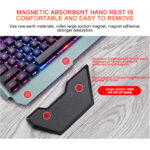 ErgonomicWired Gaming Keyboard with RGB Backlight Phone Holder - Image 10